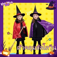 Next Day Delivery Red And Purple Children's Witch Costume With Hat Halloween For Boys And Girls Wiza