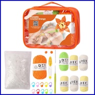 Beginner Crochet Kit for Adults Funny Handmade Knitting Accessories Fruit Yarn Craft Beginner Croche