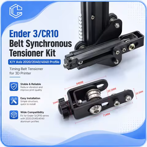Creativity Ender 3/CR10 Belt Synchronous Tensioner Kit - X/Y Axis 2020/2040/4040 Profile Timing Belt