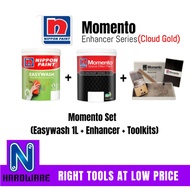 Nippon Paint Momento Set (Easy Wash 1L + Top Coat Enhancer Cloud Gold 1L + Toolkit)