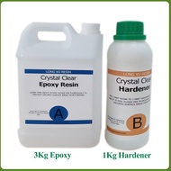 Bộ 4Kg Epoxy Resin Trong Suốt Đổ Bàn Đổ Khuôn Handmade Vẽ Cá 3D - Crystal Clear Epoxy Resin