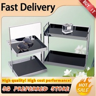Light Luxury Double-Layer Desktop Storage Shelf for Kitchen, Bathroom, Entryway, Cosmetics, and Cups