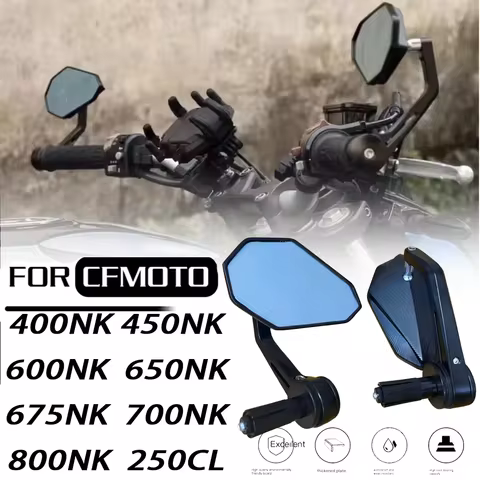 Motorcycle Bar End Mirror 7/8" 22mm Motorcycle Handlebar Mirror For CFMOTO 800NK 250nk 150NK 650NK 4
