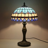 Lampu Meja Bulutangkis Kupukupu Tiffany Ornamen Dekoratif Rumah Pedesaan Eropa Dapat Diredupkan  Bul