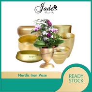 NORDIC IRON VASE / METAL VASE / MODERN FLOWER POT / GOLD VASE / PASU GOLD / PASU ORKID / ORCHID VASE