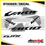 ۩ ㍿ ● Honda Click V3 - Vario TRANSPARENT STICKER DECAL