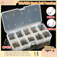 100CPS/500Buah Kail Pancing 1054 Fishing Hook,No 3-12 Set Mata Kail Pancing Bahan Baja Karbon Dan St