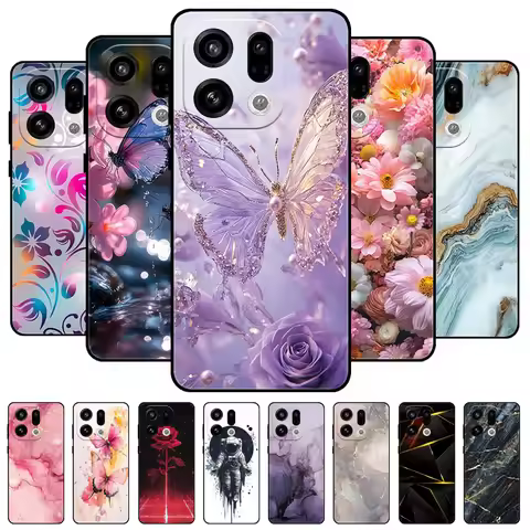 For Oppo Find X9 Find X9 Pro Case Marble Soft Matte Silicone Back Cover For Oppo Find X9 Pro Full Ph