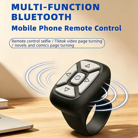Wireless Bluetooth Remote Control Ring Mobile Selfie Lazy Instant Music Video Mobile Phone Bluetooth