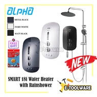 Alpha Smart-18I Plus Instant Water Heater CW DC Pump &amp; Rainshower