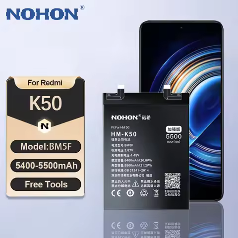 NOHON BM5F BM4Y BM4Q BP49 BP48 BM5J Battery For Xiaomi Redmi K50 K40 Gaming K40Pro Plus K30 Pro Repl