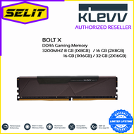 [SELIT TRADING] KLEVV BOLT X DDR4 Memory 3200MHZ RAM 8GB (8GB x1)/ 16GB (16GB x1)/ 16 (8GB x2)/ 32GB (16GB x2), Limited Lifetime Warranty with Tech Dynamic