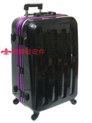 《葳爾登》王冠29吋硬殼旅行箱TSA登機箱鏡面鋁框幻彩行李箱王冠紫29吋