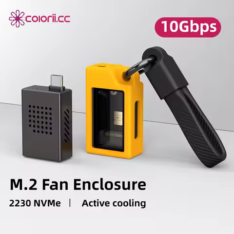 2230 M.2 NVMe SSD Enclosure with Cooling Fan USB 3.2 Gen 2 to NVMe PCI-E M.2 SSD Case for Laptop iPh