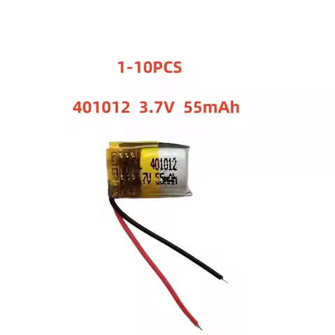 401012 3.7V 55mAh Small Size Lipo Rechargeable Battery Lithium Polymer For MP3 Bluetooth MID headset