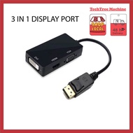 3 in 1 Display port to HDMI VGA DVI Adaptor DP Port to VGA HDMI Converters 30hz 1080p