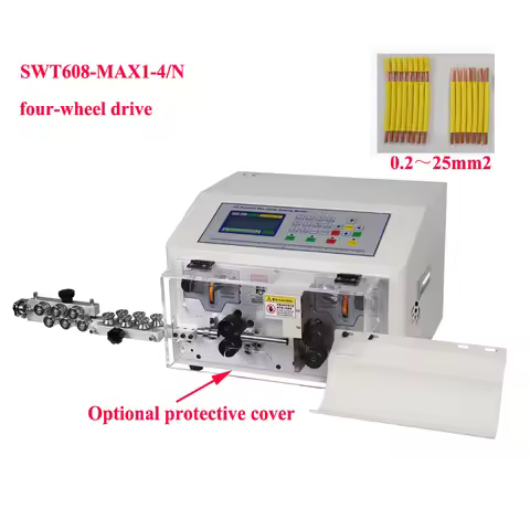 0.2-25mm2 SWT508 Update SWT608-MAX1 Wire Stripping Cutting Machine 4 Wheels 450W 220V 110V BV Wire M
