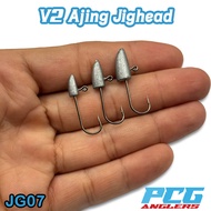 V2 Ajing Jighead 5pcs Micro Ajing Hook Fishing Matakail UltraLight UL Lead Head Soft Plastic