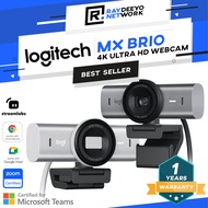 Logitech MX BRIO 4K Ultra HD Webcam [4K/30fps/1080p/60fps/Noise-Reducing Mics/Built-in Privacy Shutt