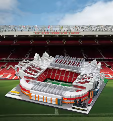 Creative Old Trafford Stadium Micro Diamond Block England Manchesters Football Field Model Brick Toy