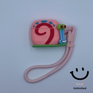 For GOOJODOQ J201 J206 J228 J229 Earphone Case&Lanyard Creative snail pattern