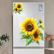 3d HD Simulation Sunflower Refrigerator Sticker Refrigerator Door Self-Adhesive Waterproof Decorativ