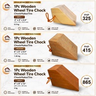 TwinkleHome 1pc Wooden Wheel Tire Chock/Kalso/Wedge Medium (6 inches x 6 inches x 9.5inches, 0.5 kg)