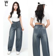 WL.Jeans-888-1 Women's High-Waisted Barrel Jeans - Grey Baggy Jeans Women Jeans Baggy Grey Jeans Wom