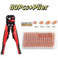 80pcs Wire Connector Assortment with stripper for Electrical Wires Solid Stranded Flexible Wires, 2/