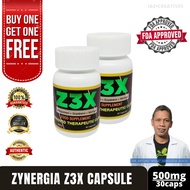 BUY 1 TAKE 1 Original Zynergia Z3X (Mangosteen + Graviola + Moringa) 500mg / 30 capsules Best Seller