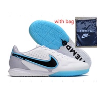 Ready stock original Futsal Legendary Soccer Shoes 9 Generation Knitted MD Flat Soccer Shoes React T