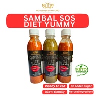 Sambal Sos Diet Low Kalori Low Carbs Keto SugarFree( +Stevia) Ready to Eat  250ml Atkins/Keto/ Eatcl