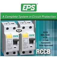 [READY STOCK] EPS 40AMP 2POLE 0.1A ELCB /EPS 63AMP 2POLE 0.1A ELCB