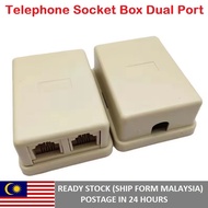 2-Port RJ11 6P4C telephone connection box RJ11 6P4C Keystone Jack Surface Mount Box for Connector Pl