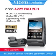 VIOFO A229 Pro 2CH [Front 4K] [Rear 2K] Dashcam Sony Starvis 2 WiFi GPS [CPL Included]