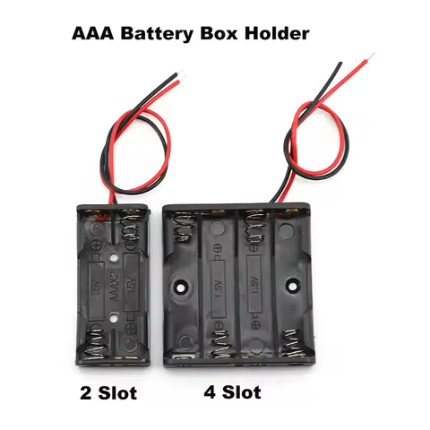 2/4 1.5V Slot AAA Battery Case Battery Box AAA Battery Holder With Leads wire With 2 4 Slots AAA 3A 