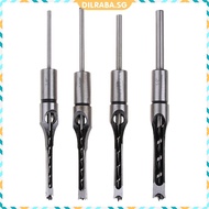 ✥Dilraba✥【In Stock】 4PCS Square Hole Drill Bit HSS Mortiser Drill Bit Square Drill Woodworking Tools
