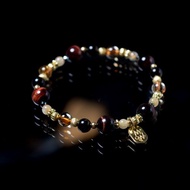 炙熱時光 I 紅虎眼紅銅鈦手鍊 C1296