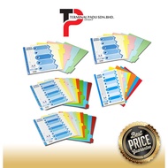 Kita Brand A4 Colour Index Divider/File Filing Separator (120gsm)
