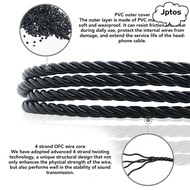 JPTOS MMCX to Type C Headphone Cable, Built In Microphone 120cm / 47.24in 4-Strand Braided Upgrade C