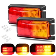 8leds Warning Light Auto Car External Lights LED Trailer lamp 12V 24V Red Amber LED Side Marker Truck Accesorios Parking