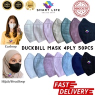 Duckbill Disposable 3D Premium Face Mask 50pcs Adult/Kids Headloop Hijab/Earloop