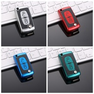 2 Buttons TPU Leather Car Remote Key Case Cover for Citroen C2 C3 C4 C5 C6 C8 for Peugeot 107 207 30