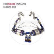 HMD Titanium Alloy Exhaust System Performance Valve Catback Catless Downpipe For Porsche Cayman Boxs