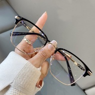 Fesyen korea Anti-biru Cermin Mata tinggi akhir separuh Rim logam kanta boleh tanggal Cermin Mata