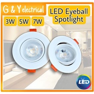 3W / 5W / 7W LED Eye ball LED Recessed Eyeball Spotlight Round LED Downlight Spot Light [2 Years Warranty]