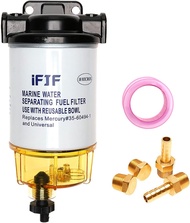 iFJF 35-60494-1 Fuel Water Separating Filter 3/8 Inch Port for Outboard Motor Mercury 35-60494-1 S32