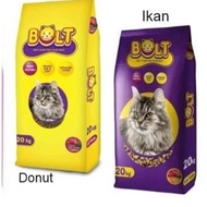 Terlaris Bolt Cat 1 karung 20kg Makanan Kucing Murah Bolt Bentuk Ikan