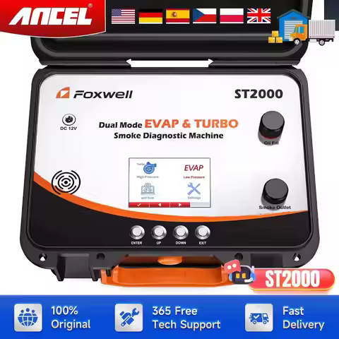 FOXWELL ST2000 EVAP&Turbo System Tester Automotive Smoke Machine Built-in air Pump Dual Mode Diagnos