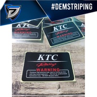 KTC RACING SHOCK STICKER